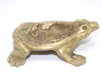 Antique Bronze Frog Sculpture
