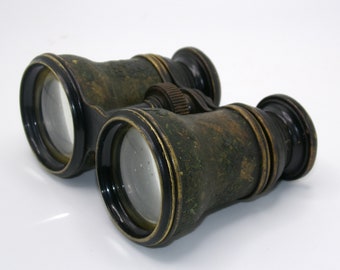 Antique Brass Binoculars - Original Patina