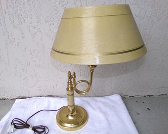 Vintage Brass Student Lamp w/ Original Shade