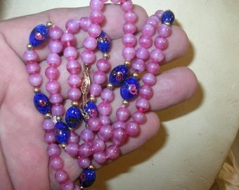 Vintage 14K Quartz Bead Necklace
