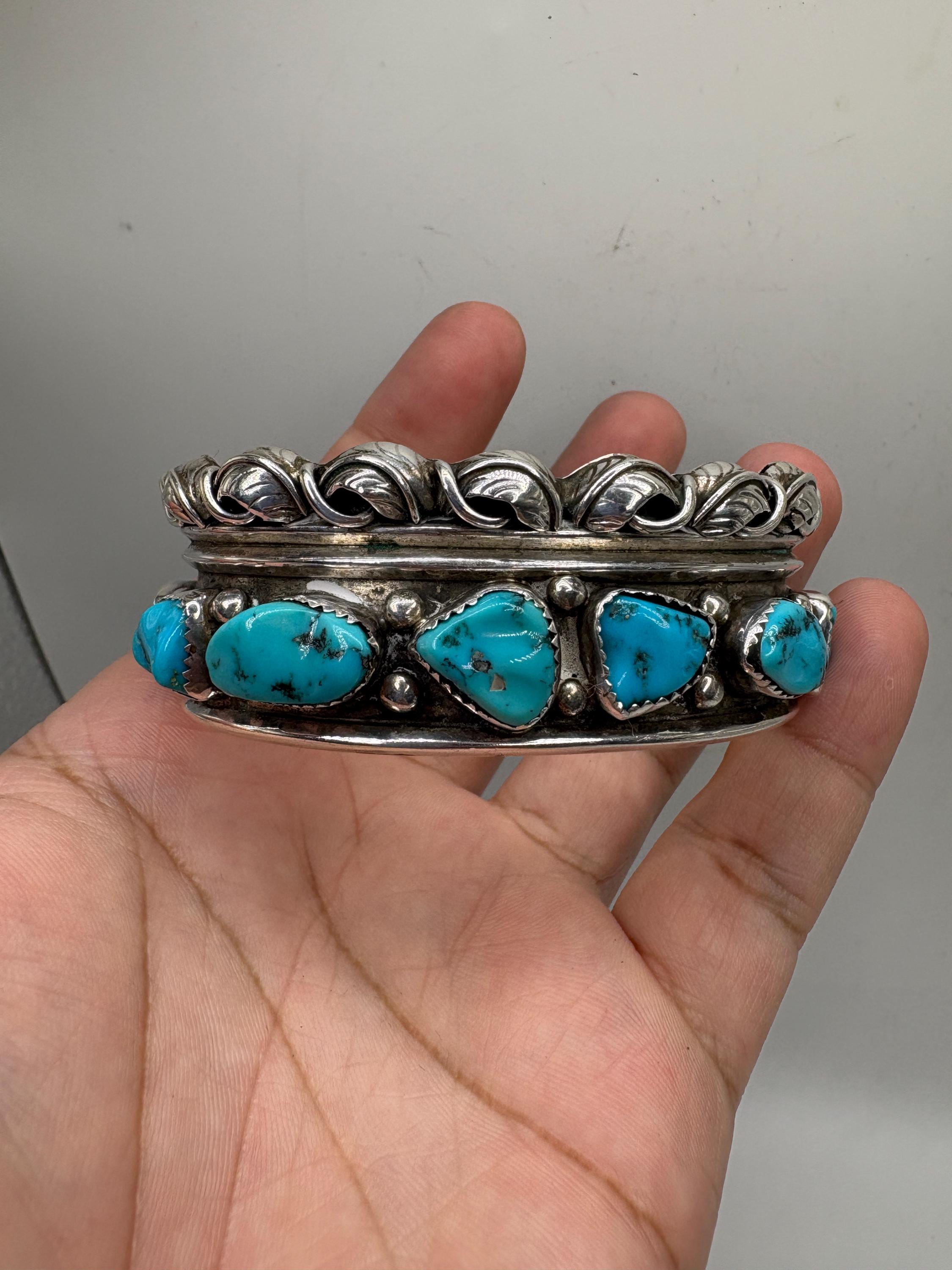 Vintage Jim Calladitto Native American Sterling Silver Turquoise