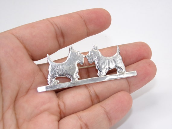 Vintage Sterling Scottish Terrier Brooch - image 4