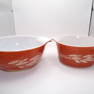 Vintage Pyrex Schüssel-Set - Weizen-Muster