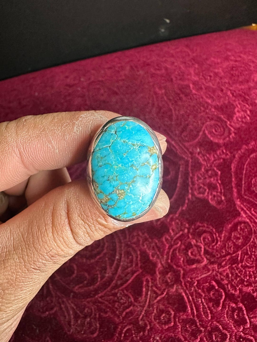 Vintage Native American Navajo Sterling Silver and Turquoise Ring – by ...