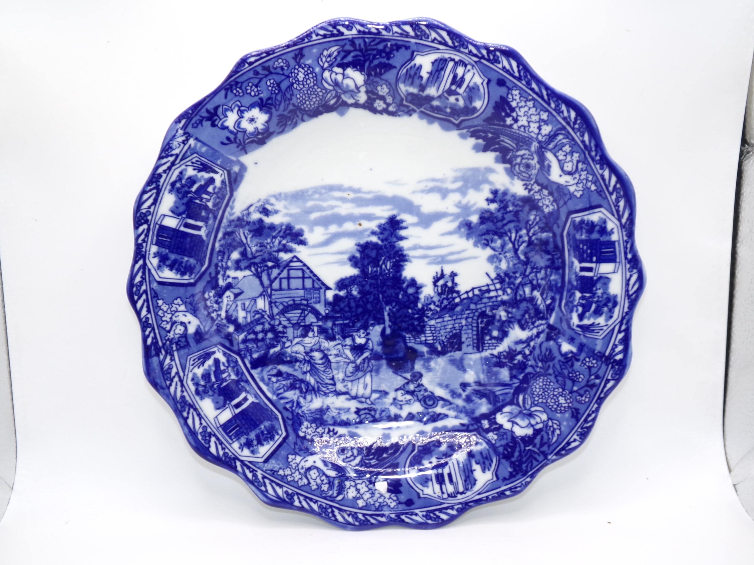 Vintage Porcelain China Blue Plate Made Exclusively for Seymour - Etsy