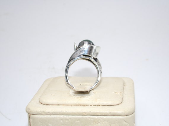 Mid Century Sterling Ring - Modernist Design - image 3