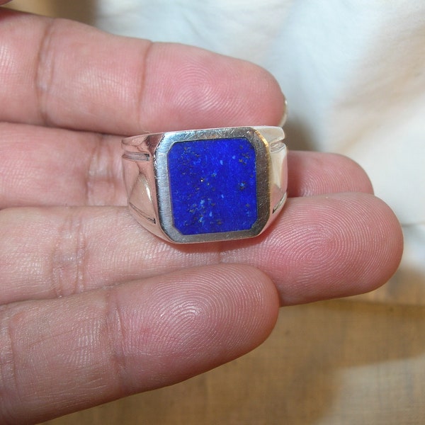 Vintage Sterling Lapis Ring By John Bagley