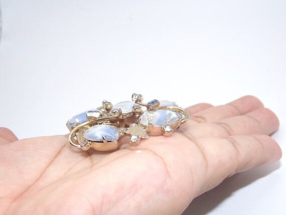 Vintage Rhinestone Aurora Borealis Brooch by Hobé View 3