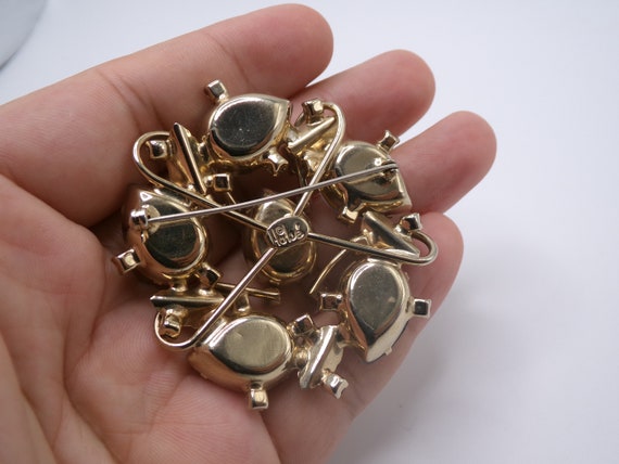 Vintage Rhinestone Aurora Borealis Brooch by Hobé View 5