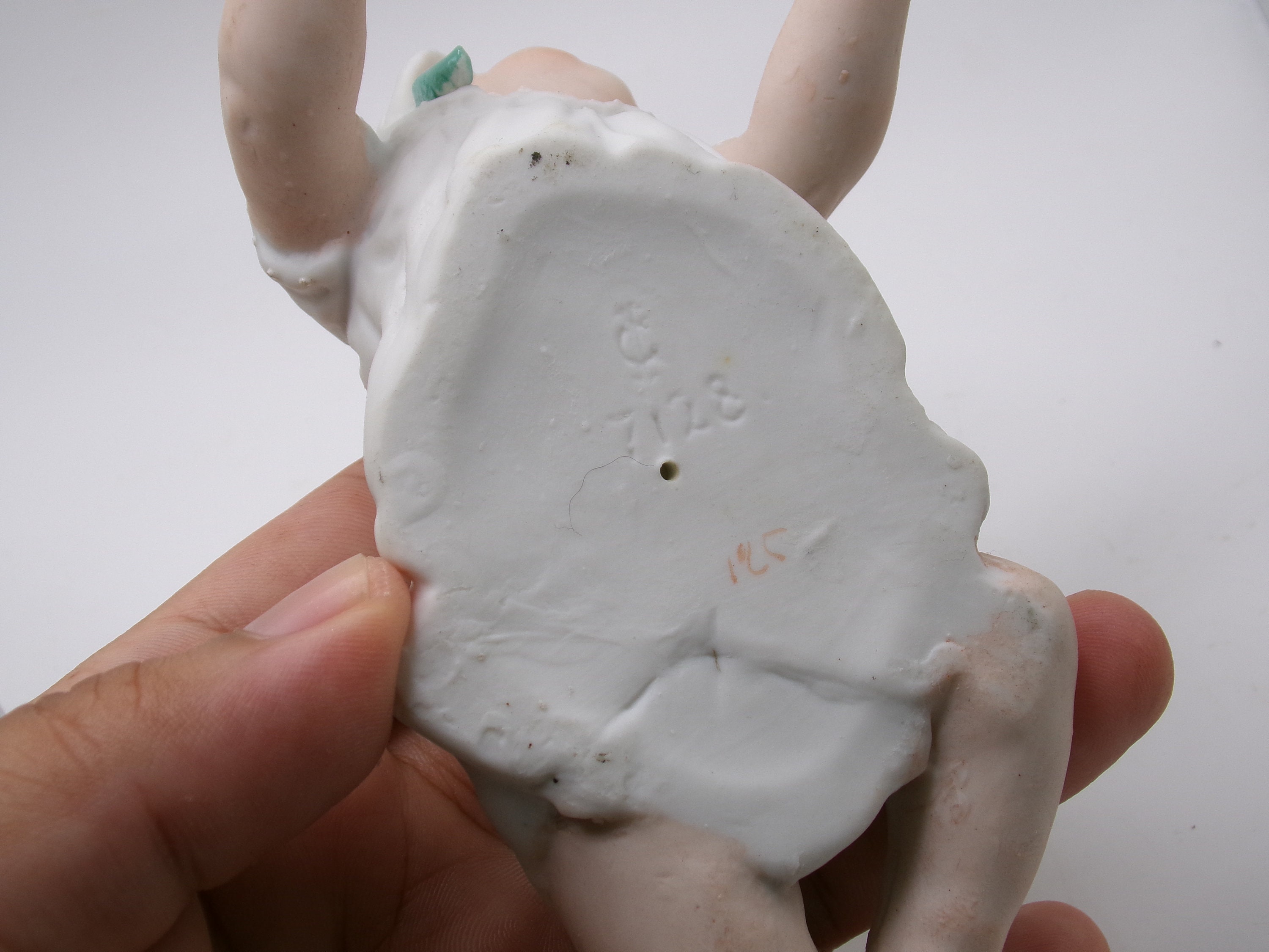 Poupée En Porcelaine Heubach - Bébé Au Piano - 12,5 Cm - Occasion