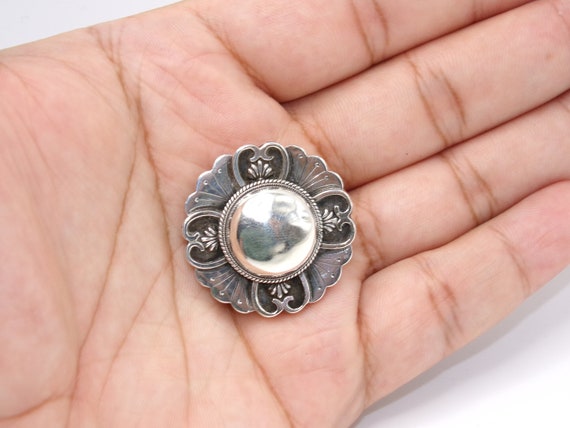 Broche Vintage En Argent Massif Sterling - 4,7 Cm - Occasion - Style Rétro élégant