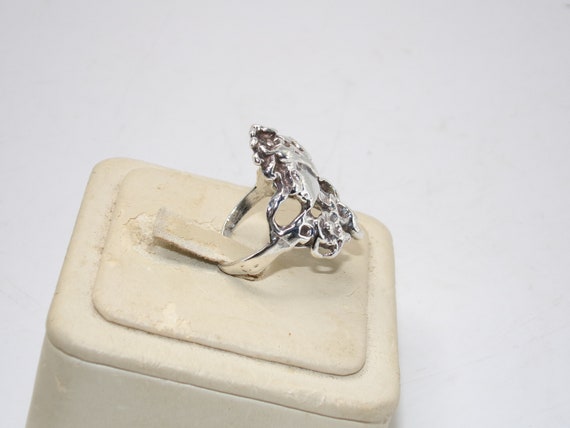Vintage Sterling Silver Ring - Art Nouveau Style - image 4