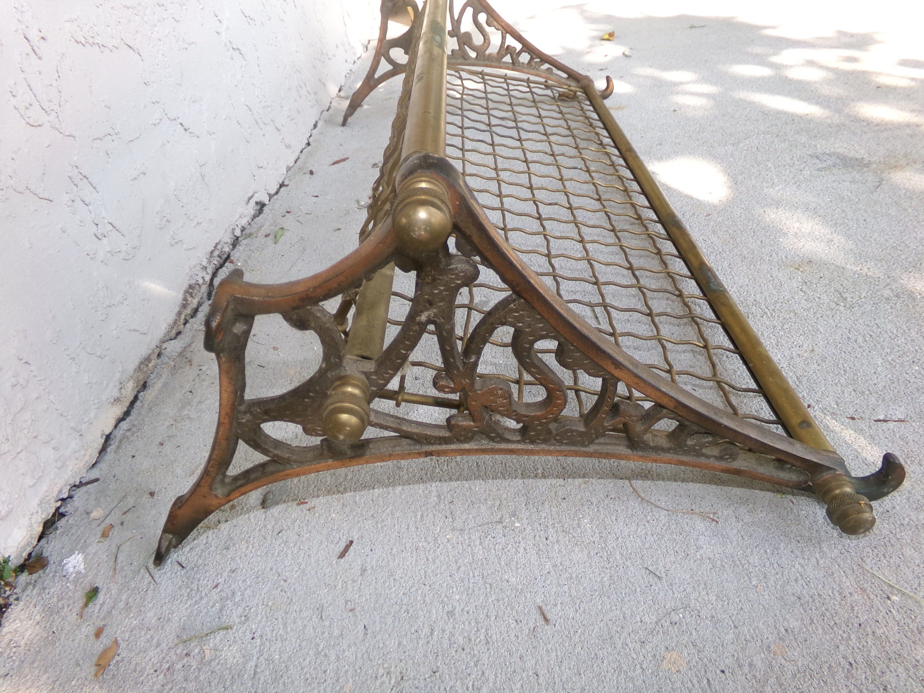 Vintage New South Wales Railway NSWR Luggage Rack Brass Shelf Etsy