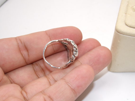 Vintage Sterling Silver Ring - Art Nouveau Style - image 5