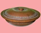 Antique Treenware Large Bowl Lid