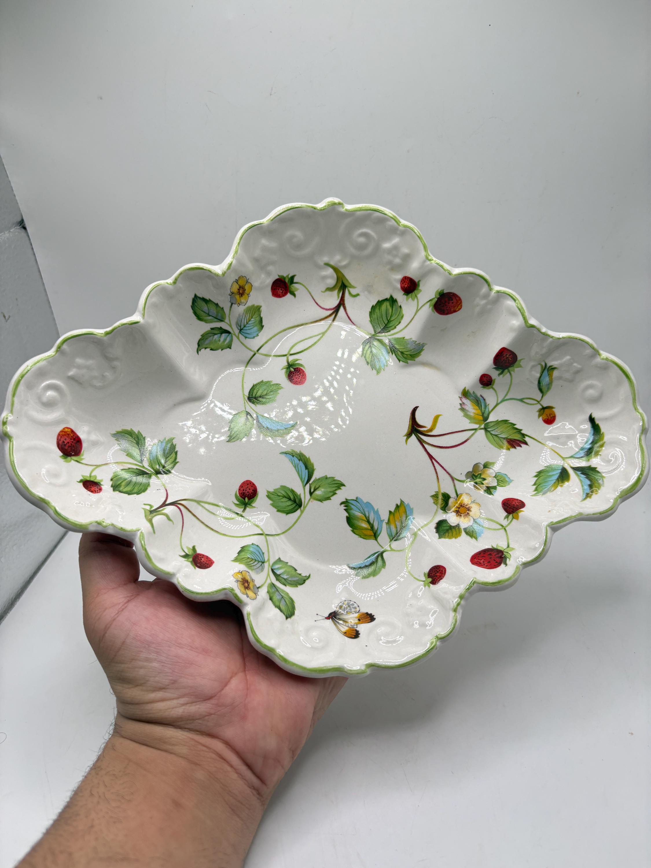 Vintage James Kent Pottery Old Foley Strawberry, 1950, Diamond