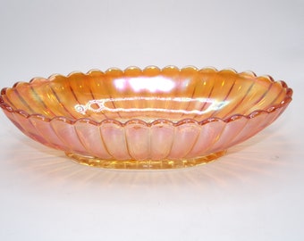 Vintage Carnival Iridescent Glass Candy Dish