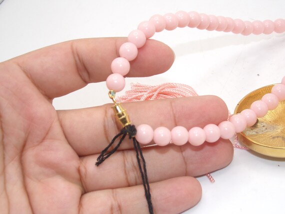 Vintage Plastic Bead Pendant Necklace - Costume - image 6