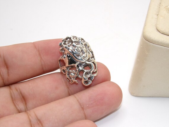 Vintage Sterling Silver Ring - Art Nouveau Style - image 6