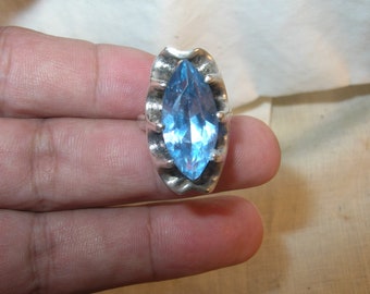 Vintage Sterling Blue Topaz Ring