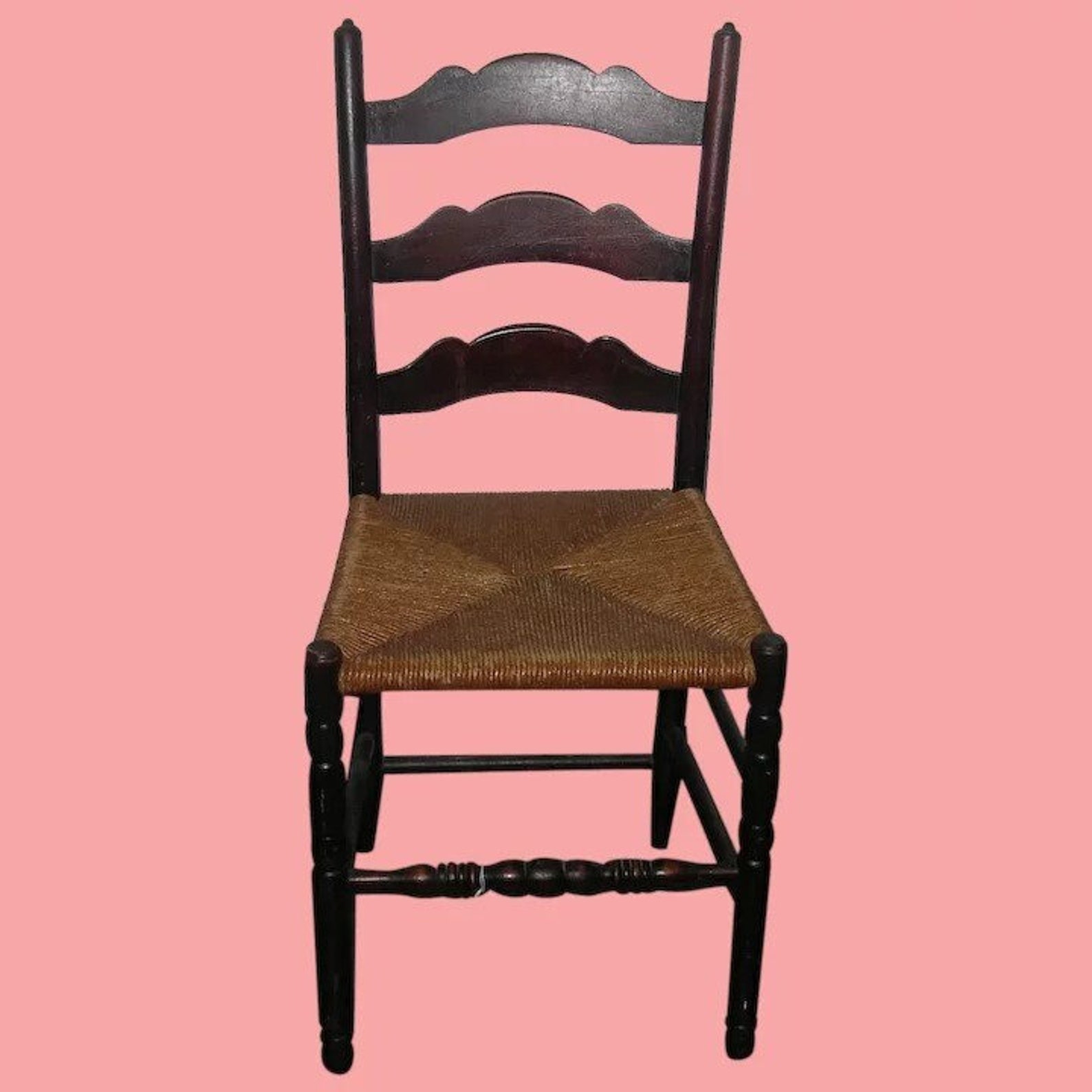 Antique Ladder Back Chair 1820's Etsy