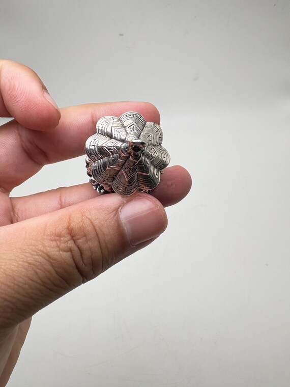 Vintage Sterling Silver Carousel Pendant by Jewelart — Spinning Merry-Go-Round Charm View 4
