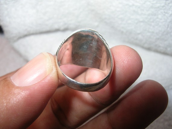 Vintage Sterling Ruby Dome Ring - image 3