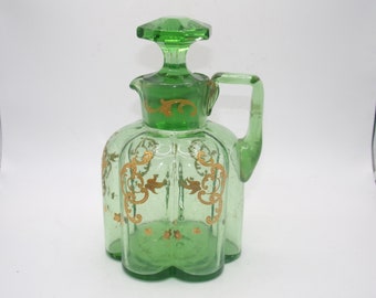 Antique Early Art Glass Decanter Pitcher