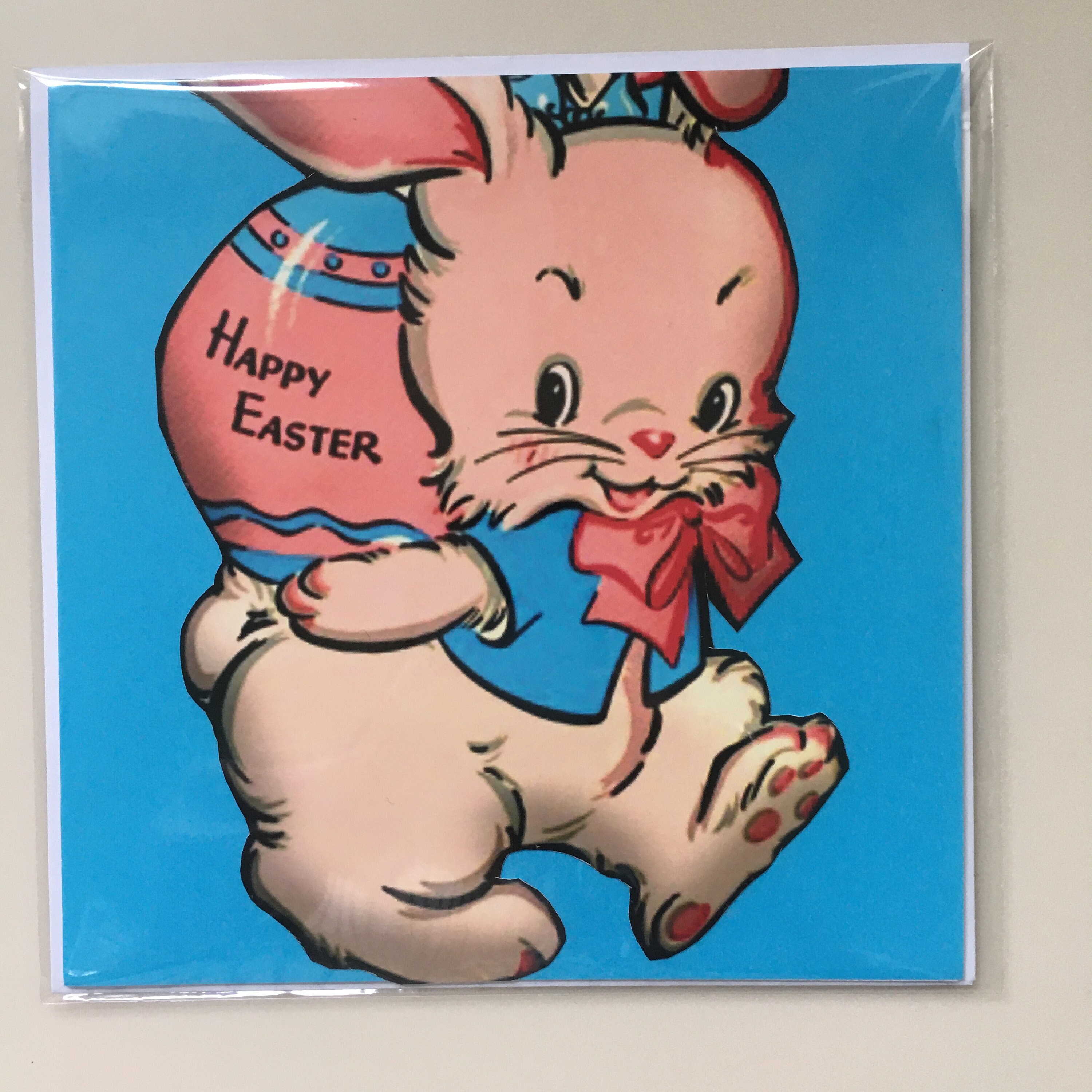 Easter Bunny Handmade Retro Card - Etsy.de
