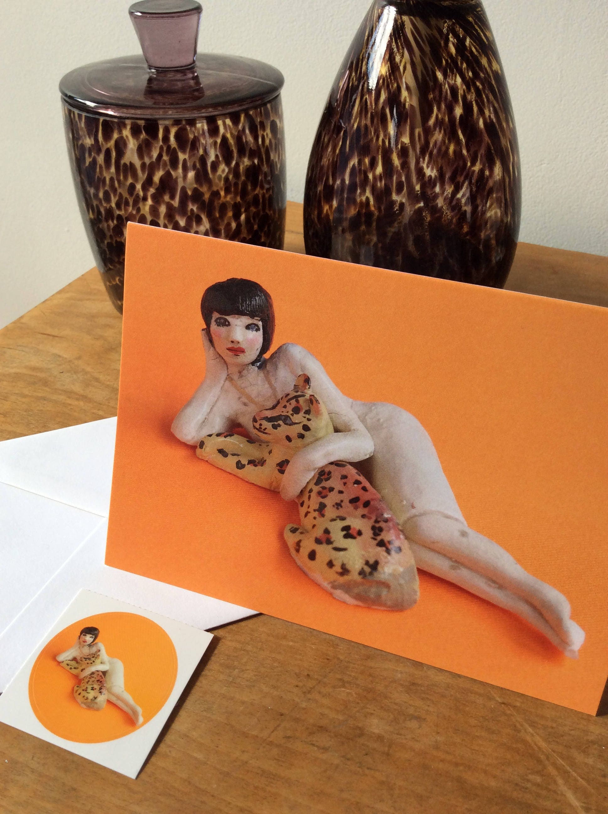 Cheetah Lady Greeting Card - Etsy UK