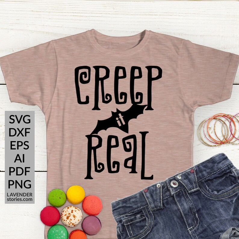 Halloween puns svg Creep it real svg Halloween adult svg Bat svg Cricut downloads Laser cut files Svg dxf eps png pdf Halloween funny svg