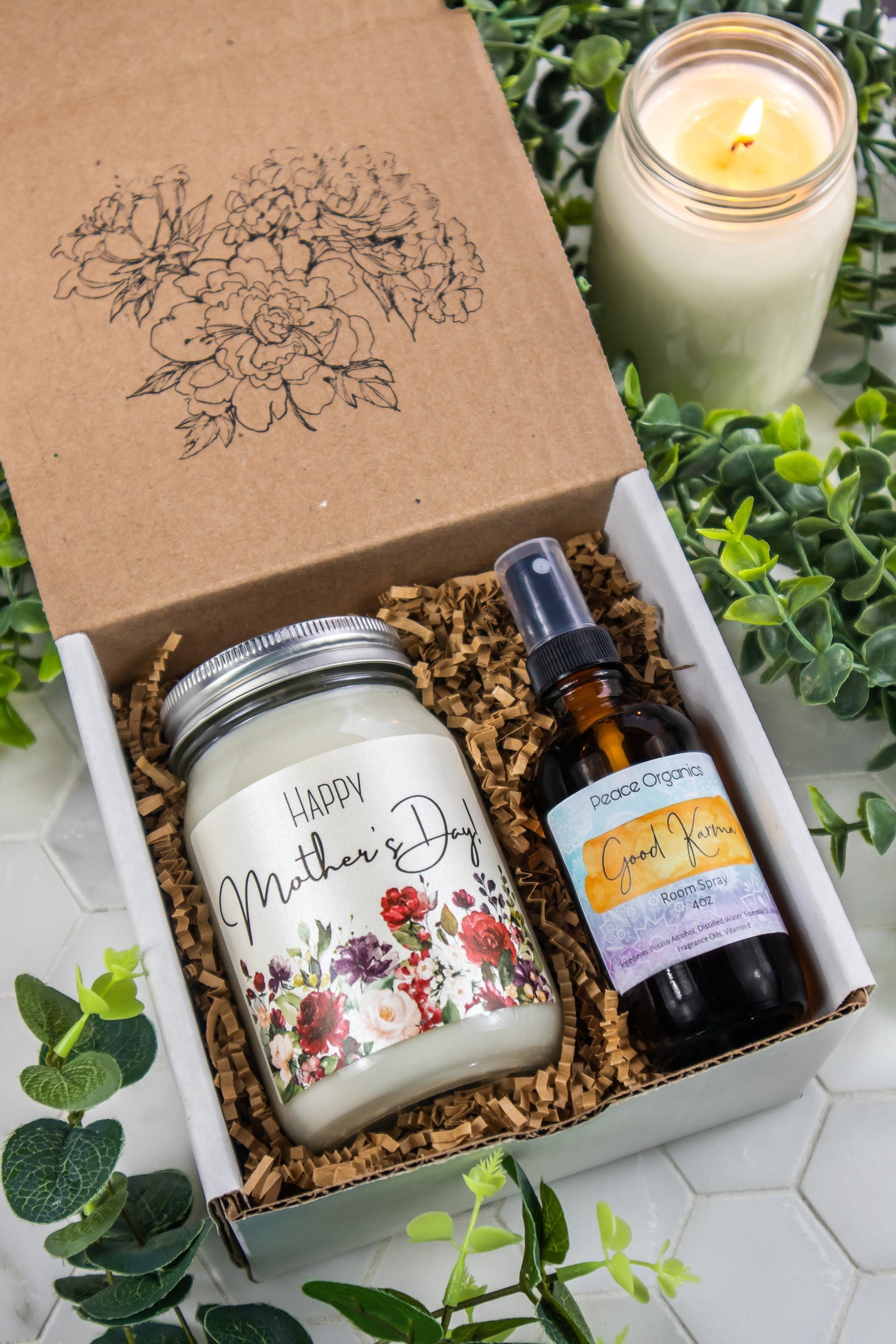 Mother's Day Candle Gift Box 16oz Candle & Room Spray Etsy