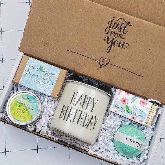 Happy Birthday Candle Soap Set Birthday Gift Box Birthday Gift Etsy