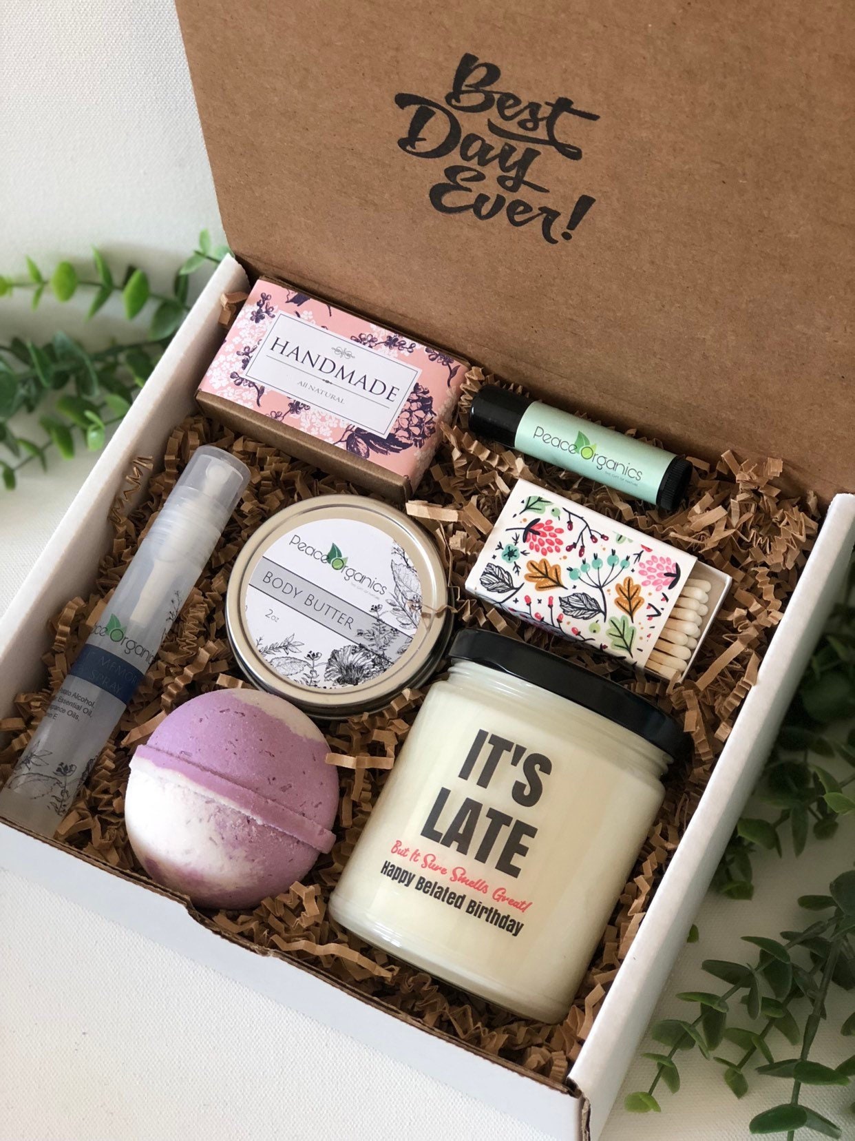 It's Late Belated Gift Ideas Late Birthday Gift Box Etsy