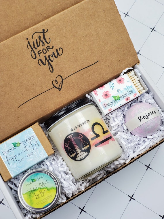 Libra Candle Gift Set Libra Birthday Gift Zodiac Gift Etsy