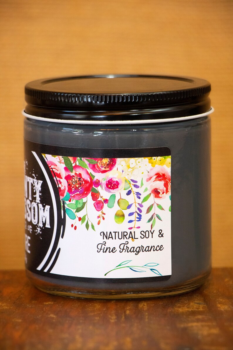 14 Oz. Fire Soy Wax Candle Jar Handpoured at the Dainty Etsy