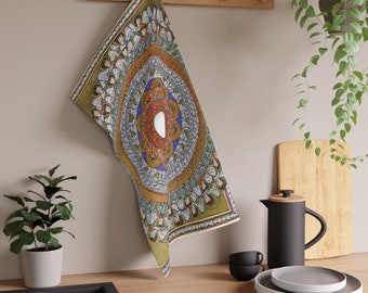 Himmlische Chöre | Hl. Hildegard von Bingen | Küchenhandtuch | Wohnkultur | Katholische Geschenke