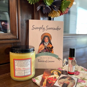 St. Therese de Lisieux RELIC Oil | Catholic Christian Gift | Holy Oils | Saint Medal | Prayer Card