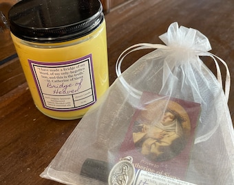 St. Catherine of Siena Oil | Catholic Christian Gift | Holy Oils | Saint Medal | Prayer Card