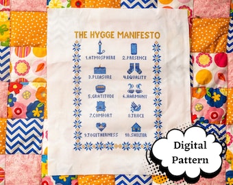 Hygge Manifesto cross-stitch pattern (PDF)