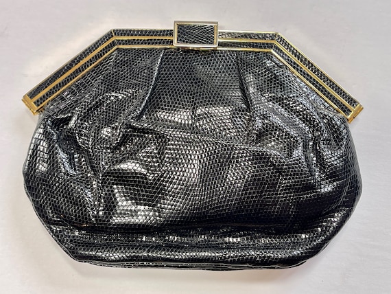 Vintage Colombetti Leather Purse Python Milan Ita… - image 1