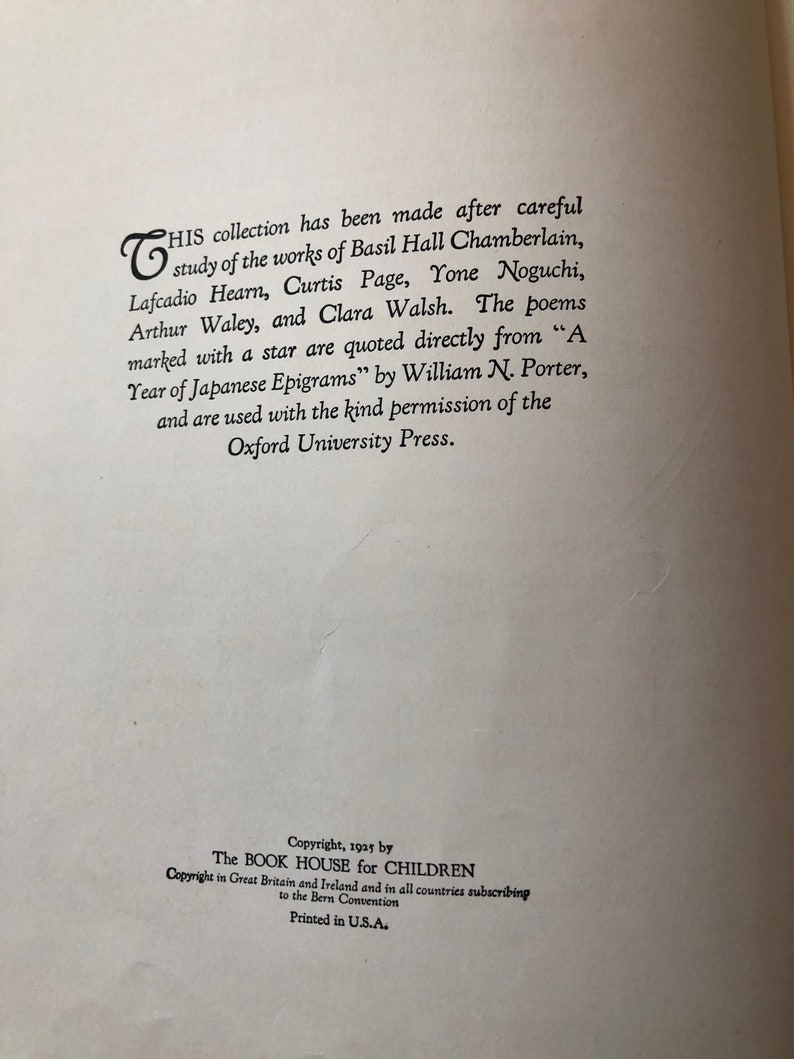 1925 Little Pictures of Japan Book – Vintage Illustrated Poetry, First Edition image 3