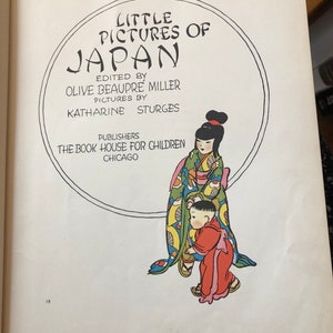 1925 Little Pictures of Japan Book – Vintage Illustrated Poetry, First Edition image 2