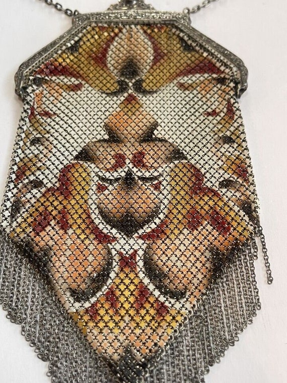 Antique Enamel Mesh Mandalian Purse