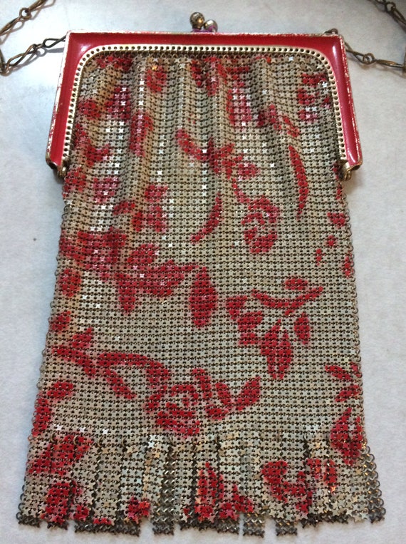 Antique Enamel Mesh Purse