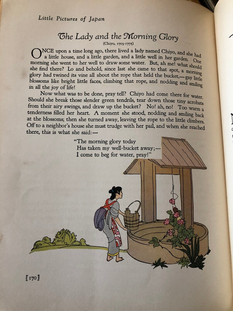 1925 Little Pictures of Japan Book – Vintage Illustrated Poetry, First Edition image 5