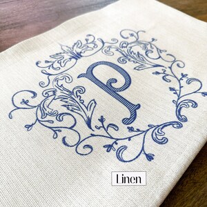 Country Monogram FRENCH COUNTRY MONOGRAM Pillow Cover, French Cottage Personalized ...