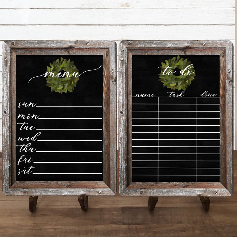 RUSTIC FARMHOUSE CHALKBOARD Chore Chart to Do List Dry Erase | Etsy
