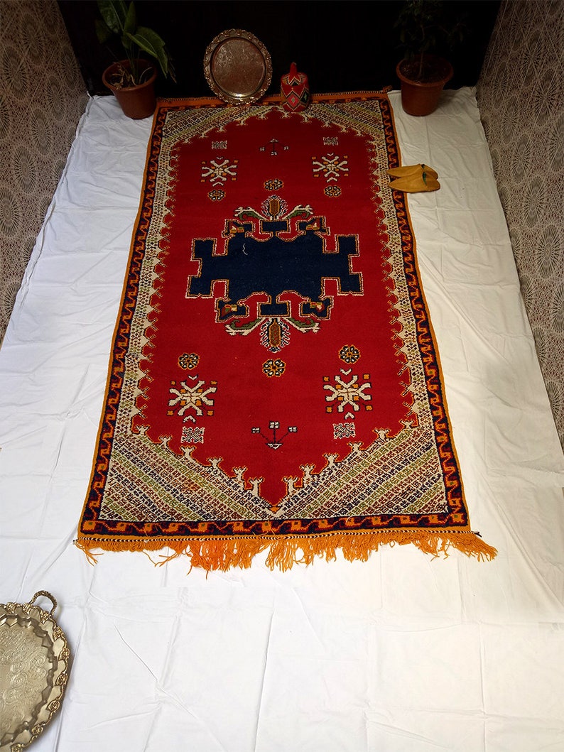 Tapis berbère Vintage taznakht marocain tapis Ouarzazate Etsy France