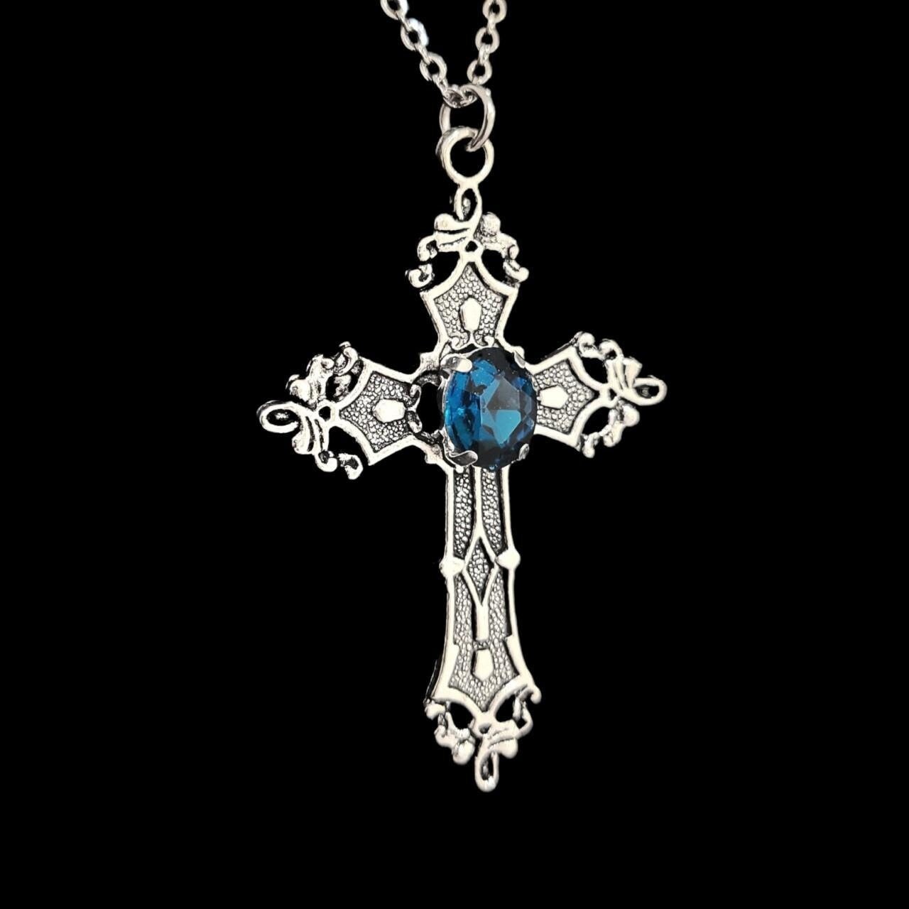 ネックレス・チョーカー [LAN ARCHIVE_official][1051] Jewel Cross Necklace il_1080xN.4388219594_o8zw.jpg